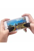 HAMŞO Tek 10 Çift Pubg Parmaklık Eldiven Oyuncu Eldiveni Siyah thumbnail 1