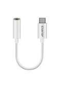 Auris Type-c To 3.5mm Audio Aux Jack Çevirici Adaptör Beyaz thumbnail 2