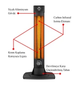 MirKraft 3452 - 2500 Watt Karbon İnfrared Dikey Elektrikli Isıtıcı Soba- 4 Isı Ayarı thumbnail 4