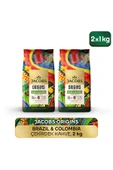 Jacobs Origins Brazil & Colombia Çekirdek Kahve 1 Kg x 2 Adet thumbnail 1