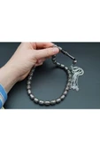 20'li kapsül kesim gümüş yarma işleme oltu taşı tesbih st000147 - 4
