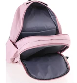 Öğrenci Sırt Okul Çantası Basit Kore Tarzı Kadın Seyahat Çantası YUMUŞAK SU GEÇİRMEZ KUMAŞ PEMBE thumbnail 3
