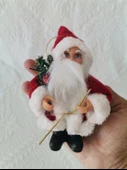 Yılbaşının semboli Asılabilir Noel Baba Figürü 12 CM thumbnail 6