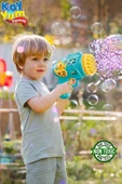 Duck Çok Delikli Pilli Köpük Atan Tabanca Oyuncağı 23 Delikli Bubble Gun - 2
