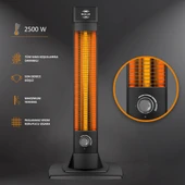 MirKraft 3452 - 2500 Watt Karbon İnfrared Dikey Elektrikli Isıtıcı Soba- 4 Isı Ayarı thumbnail 7