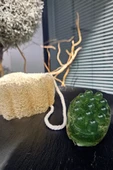 Kabak Lifi Kesesi + Kabak Lifli Saf Yosun Sabunu At Kestanesi Yağı Biberiye Yağı İçeren Sabun SLLT - 1