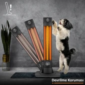 MirKraft 3452 - 2500 Watt Karbon İnfrared Dikey Elektrikli Isıtıcı Soba- 4 Isı Ayarı thumbnail 9