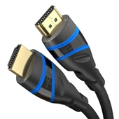 KabelDirekt – 10K & 8K HDMI Kablosu, HDMI 2.1 b – 1,5m, 0,5-5m arası mevcut – Sertifikalı, Almanya’da geliştirilmiş (Ultra Yüksek Hız Kablosu PC, PS5, Xbox, Monitör ve TV için – siyah-mavi) - 1