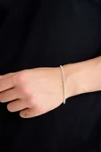 ANDA 925 Ayar Gümüş Unisex Doç Bileklik Doç Zincir Bileklik 3 mm thumbnail 3
