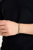 ANDA 925 Ayar Gümüş Kral Bileklik 7 mm 23 cm 47 gram - 7