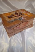 Sevgili Hediye Kutusu Sevgililer Günü Ahşap El İşi Hand Made Mücevher Kutusu Orta Boy thumbnail 2