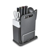 Karaca Yame Kesme Tahtası ve Servis Setli 12 Parça Bıçak Seti Siyah thumbnail 1