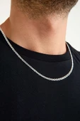 ANDA 925 Ayar Gümüş Unisex Barlı Kolye 3 Mm 60 cm thumbnail 5