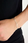 ANDA 925 Ayar Gümüş Unisex Barlı Bileklik 2mm thumbnail 5