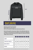 Erkek Siyah Standart Fit Normal Kesim Pamuklu Basic Bisiklet Yaka Sweatshirt MTLCE113-Siyah - 8