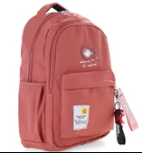 Öğrenci Sırt Okul Çantası Basit Kore Tarzı Kadın Seyahat Çantası YUMUŞAK SU GEÇİRMEZ KUMAŞ KİREMİT thumbnail 2