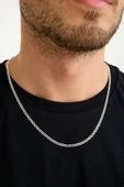 ANDA 925 Ayar Gümüş Unisex Barlı Kolye 3 Mm 60 cm thumbnail 2