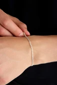 ANDA 925 Ayar Gümüş Unisex Rambo Zincir Bileklik 3 mm thumbnail 3