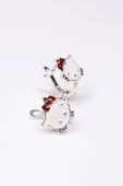 ANDA 925 Ayar Gümüş Mineli Hello Kitty Çocuk Küpesi - 1