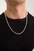 ANDA 925 Ayar Gümüş Unisex Doc Zincir Kolye 5 Mm thumbnail 4