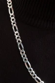 ANDA 925 Ayar Gümüş Orijinal Italyan Figaro Kolye 8.9 Mm 65 Cm thumbnail 2