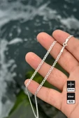 Mios Silver 3mm Barlı Zincir 925 Ayar Gümüş Kolye thumbnail 2