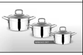 FMS Silindir 6 Parça Çelik Güveç Mini Tencere Set Metal 5008 - 1