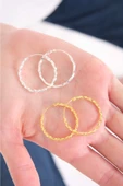 ANDA 925 Ayar Gümüş Orijinal Italyan 18k Altın Kaplama Burgu Halka Küpe 3.0 Cm - 1