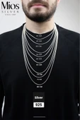 Mios Silver 5mm Gurmet 925 Ayar Gümüş Zincir Kolye - 2
