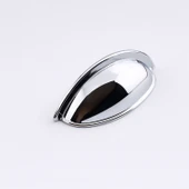 Çanak Kulp 64 mm Krom Gümüş Renk Metal Mobilya Çekmece Dolap Kapak Kulpu Modern Mutfak Kulpları thumbnail 3