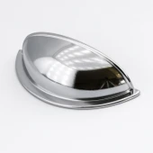 Çanak Kulp 64 mm Krom Gümüş Renk Metal Mobilya Çekmece Dolap Kapak Kulpu Modern Mutfak Kulpları thumbnail 1