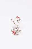 ANDA 925 Ayar Gümüş Hello Kitty Çocuk Küpesi - 1