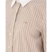 Kadın Çizgili Uzun Kollu Tunik Gömlek thumbnail 8