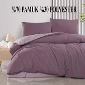 Schafer Mia Çift Kişilik Nevresim Takımı Mürdüm – 200x220 cm Nevresim, 240x260 cm Çarşaf, 2 Yastık Kılıfı - 2