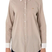 Kadın Çizgili Uzun Kollu Tunik Gömlek thumbnail 7