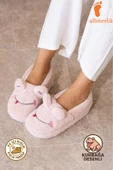 Albishoes Kışlık Içi Tüylü Kadın Ev Ayakkabı Kurbağa Figürlü Kaydırmaz Rahat Taban Panduf Ev Botu - 1