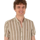 Erkek Haki Kısa Kollu Gömlek 2182541 thumbnail 12