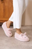 Albishoes Kışlık Içi Tüylü Kadın Ev Ayakkabı Kurbağa Figürlü Kaydırmaz Rahat Taban Panduf Ev Botu - 3
