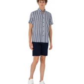 Erkek Haki Kısa Kollu Gömlek 2182541 thumbnail 2