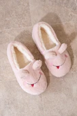 Albishoes Kışlık Içi Tüylü Kadın Ev Ayakkabı Kurbağa Figürlü Kaydırmaz Rahat Taban Panduf Ev Botu - 5