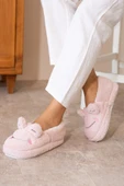 Albishoes Kışlık Içi Tüylü Kadın Ev Ayakkabı Kurbağa Figürlü Kaydırmaz Rahat Taban Panduf Ev Botu - 4