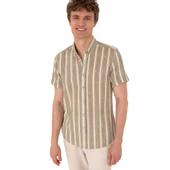 Erkek Haki Kısa Kollu Gömlek 2182541 thumbnail 10