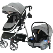 Yoyko City Gri Silver Travel Sistem Bebek Arabası thumbnail 1