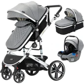 Yoyko Ultimate Gri Silver Travel Sistem Bebek Arabası thumbnail 1