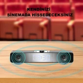 TriLine Bluetooth Hoparlör Şarjlı Yatay Ses Sistemi LED Ekran FM Çalar Saat Sıcaklık PC USB Aux Tf Kart thumbnail 7