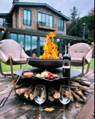 FUJI SHORT Odunluklu Ateş Çukuru, Bahçe Şöminesi & Bahçe Masası - 1