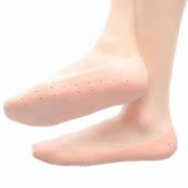 1 Çift Silikon Hava Alır Patik Silikon Ayak -Topuk Koruyucu Nemlendirici - 5