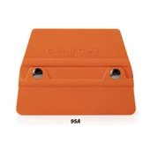 Switch Card Oval Kare Ragle PPF/TPH Cam Filmi Çekme Uygulama Aparatı Teflonlu 95A Sertlik 10x9cm Turuncu - 1