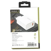 MobiLX M-17 33W Turbo Hızlı Şarj Adaptörü + Type-C USB Kablo | QC 3.0 Destekli - 3