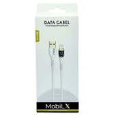 MobiLX MU-09 3.4A Örgülü Işıklı USB to Lightning Hızlı Şarj ve Data Kablosu (1m) - 2